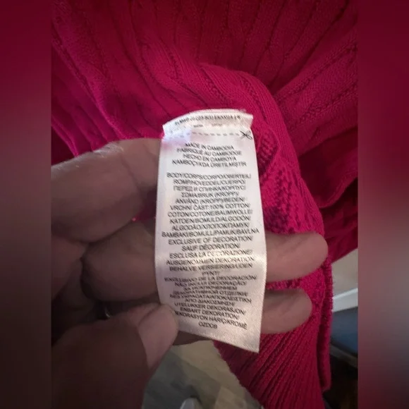 ❤️ Ralph Lauren Red Cable Knit Sweater | 2X | Crest Emblem | Like New ❤️ - Picture 5 of 6